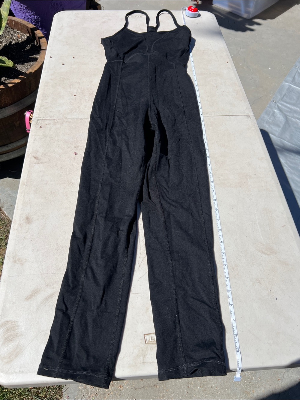Women's Black Jumpsuit - Sleek Strappy Design